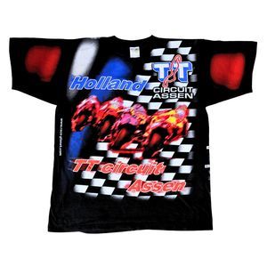 Vintage Y2K Moto GP All Over Print AOP T-Shirt [2XL] ‘Holland TT Circuit Assen'